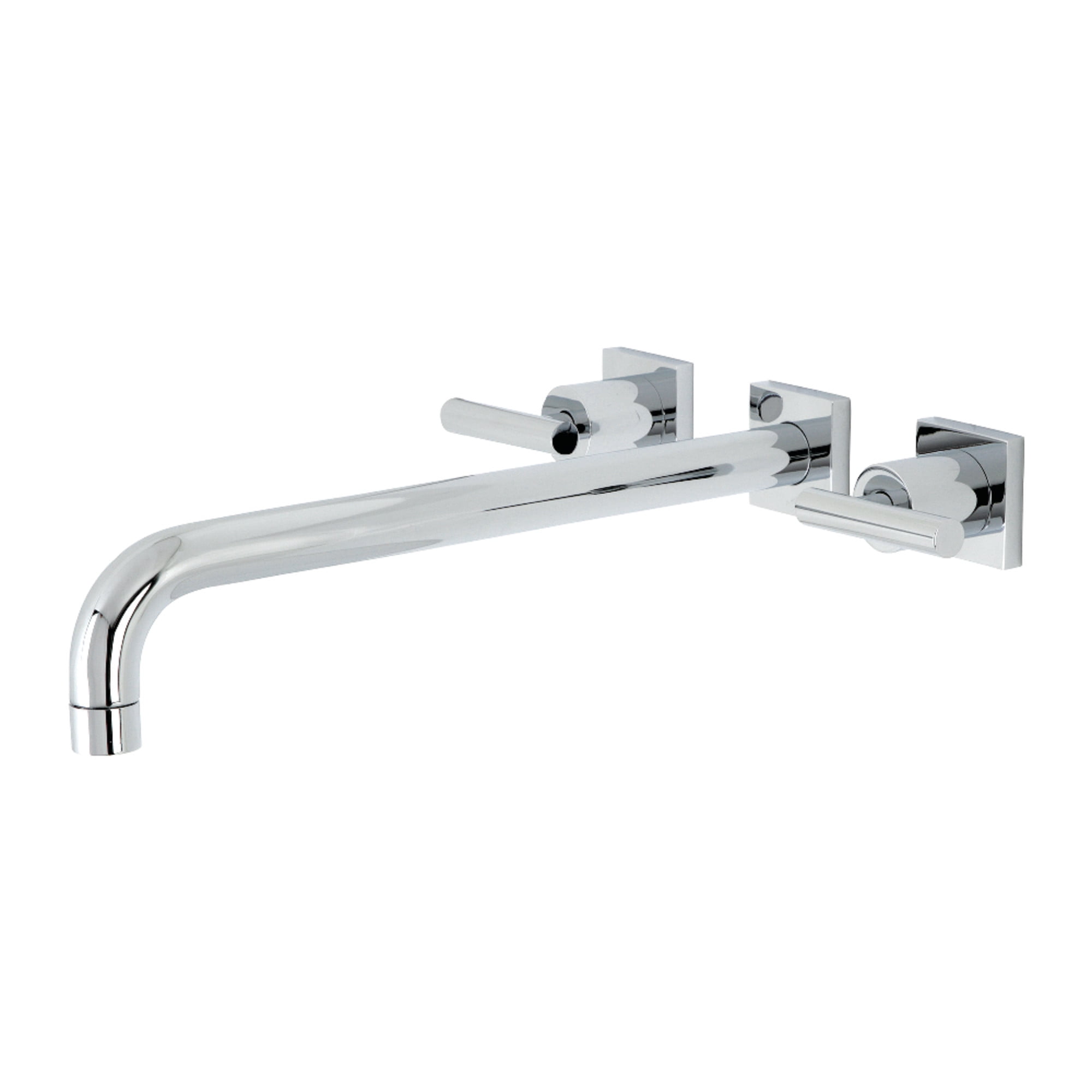 Kingston Brass KS6041CML Manhattan Two-Handle Wall Mount Roman Tub Faucet, Polished Chrome