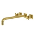 thumbnail image 1 of Kingston Brass KS6047DX Concord Two-Handle Wall Mount Roman Tub Faucet, Brushed Brass, 1 of 7
