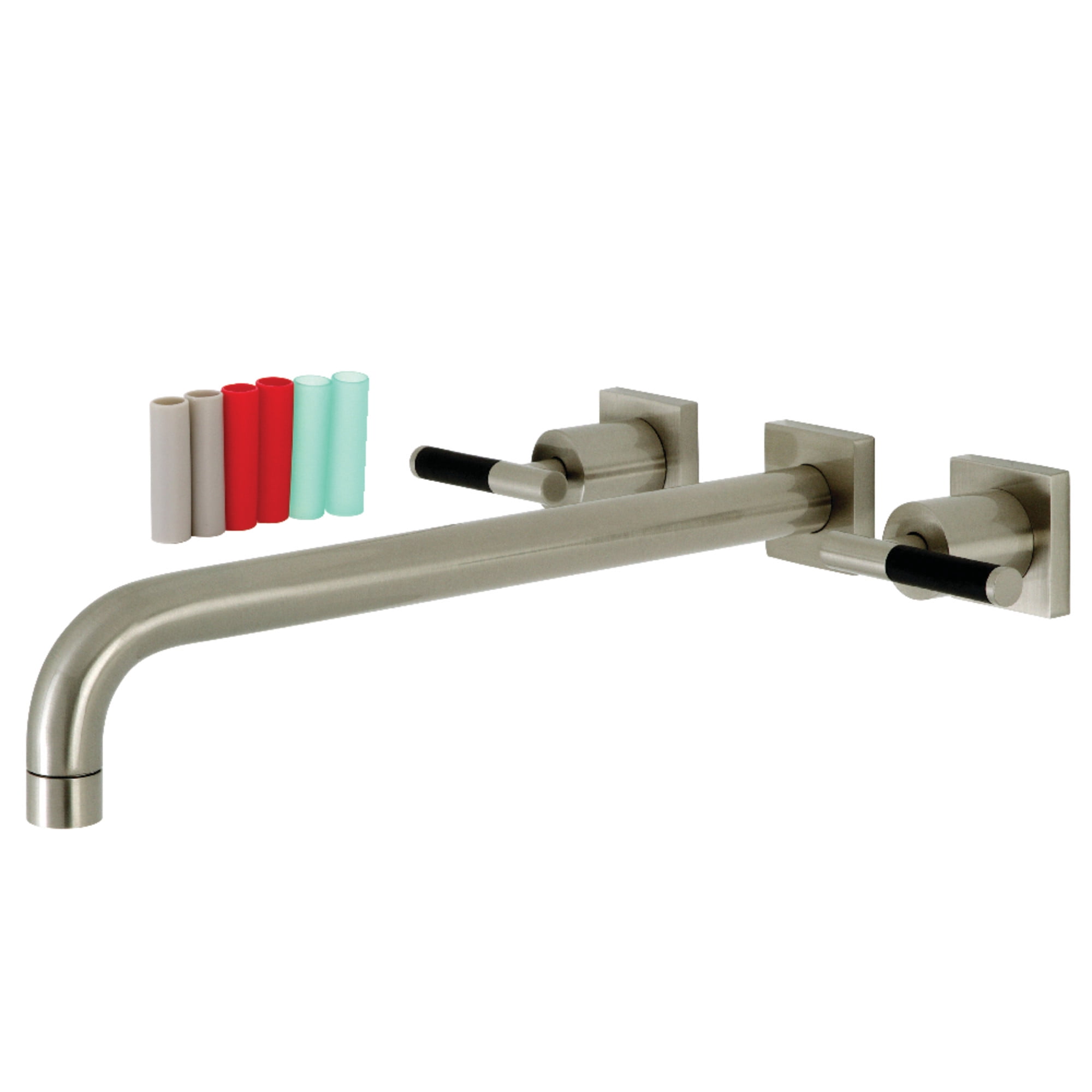 Kingston Brass KS6048CKL Kaiser Two-Handle Wall Mount Roman Tub Faucet, Brushed Nickel