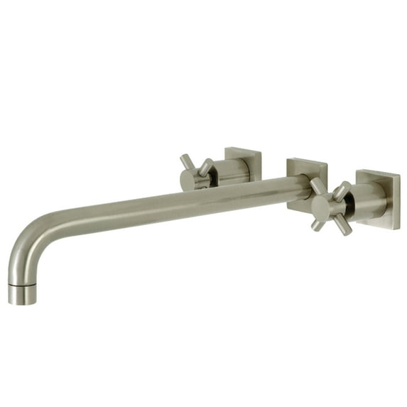 Kingston Brass KS6048DX Concord Two-Handle Wall Mount Roman Tub Faucet, Brushed Nickel