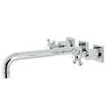 thumbnail image 1 of Kingston Brass KS6051BX Metropolitan Two-Handle 3-Hole Wall Mount Roman Tub Faucet in Polished Chrome, 1 of 7