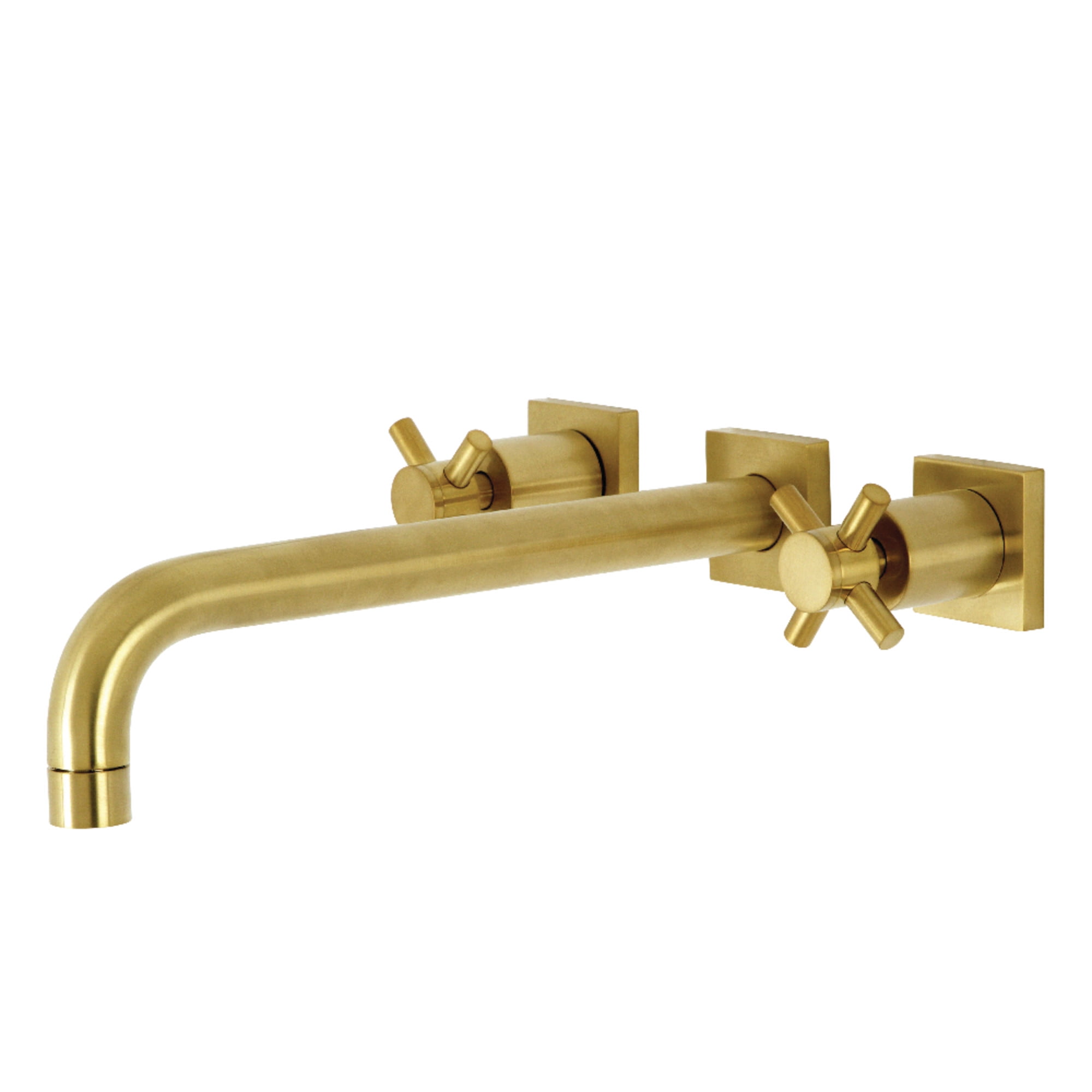 Kingston Brass KS6057DX Concord Two-Handle Wall Mount Roman Tub Faucet, Brushed Brass