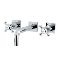 Kingston Brass KS6121BX Metropolitan Double-Handle Wall Mount Bathroom Faucet, Polished Chrome