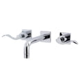 thumbnail image 1 of Kingston Brass KS6121DFL NuWave Two-Handle Wall Mount Bathroom Faucet, Polished Chrome, 1 of 5