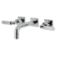 thumbnail image 1 of Kingston Brass KS6121KL Whitaker Two-Handle Wall Mount Bathroom Faucet, Polished Chrome, 1 of 1