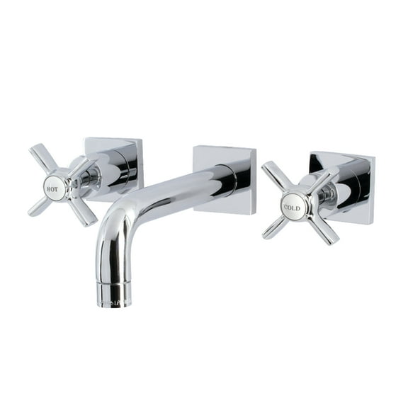 Kingston Brass KS6121ZX Millennium Double-Handle Wall Mount Bathroom Faucet, Polished Chrome