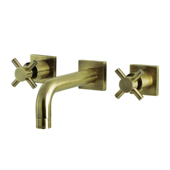 Kingston Brass KS6123DX Concord Double-Handle Wall Mount Bathroom Faucet, Antique Brass