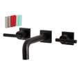 thumbnail image 1 of Kingston Brass KS6125CKL Kaiser Double-Handle Wall Mount Bathroom Faucet, Oil Rubbed Bronze, 1 of 8