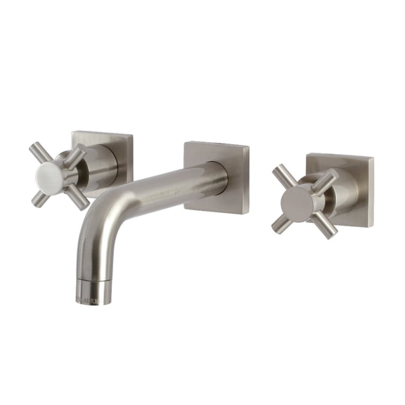 Kingston Brass KS6128DX Concord Double-Handle Wall Mount Bathroom Faucet, Brushed Nickel