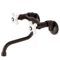 thumbnail image 1 of Kingston Brass KS616ORB Wall Mount Bathroom Faucet, Oil Rubbed Bronze, 1 of 5