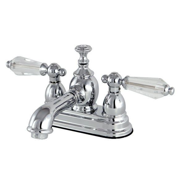 Kingston Brass KS7001WLL 4 in. Centerset Bathroom Faucet, Polished Chrome
