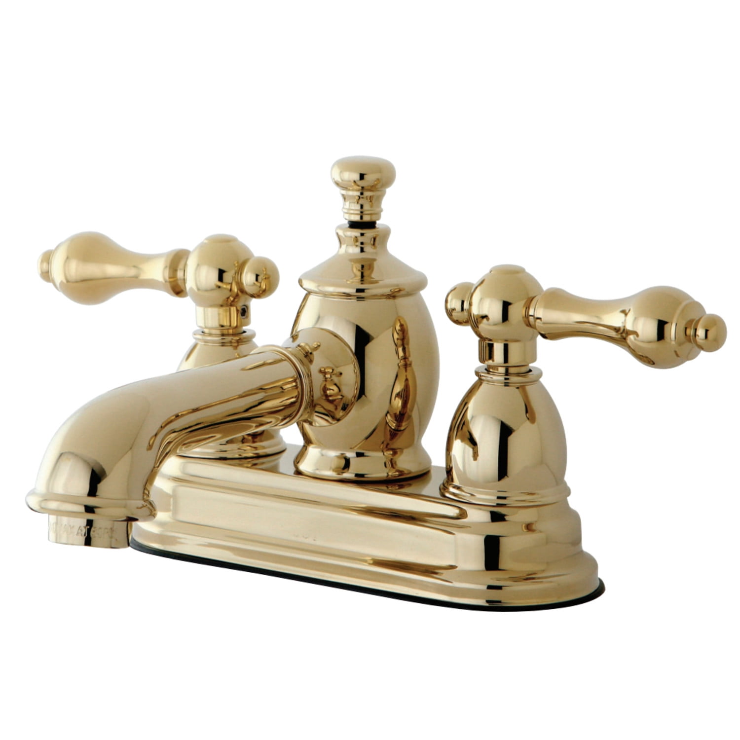 Kingston Brass KS7002AL 4 in. Centerset Bathroom Faucet, Polished Brass