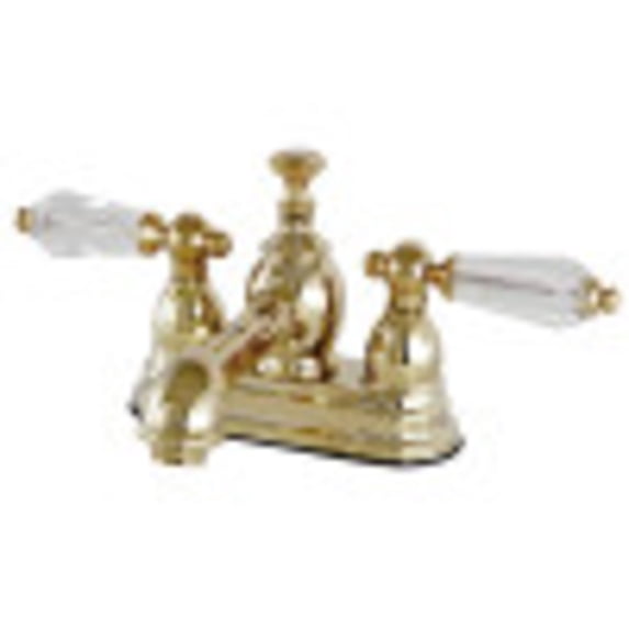 Kingston Brass KS7002WLL 4 in. Centerset Bathroom Faucet, Polished Brass