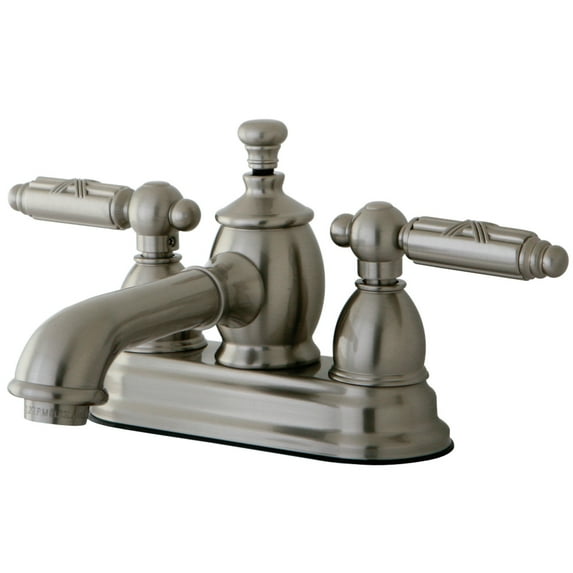 Kingston Brass KS7008GL 4 in. Centerset Bathroom Faucet, Brushed Nickel