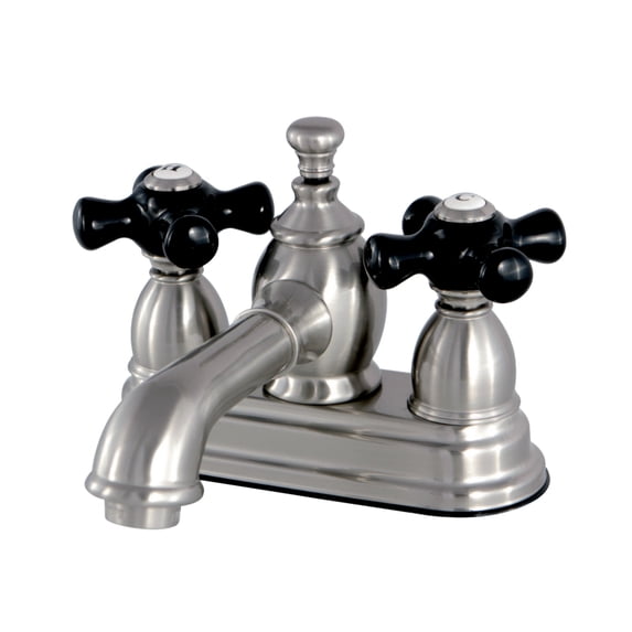 Kingston Brass KS7008PKX 4 in. Centerset Bathroom Faucet, Brushed Nickel