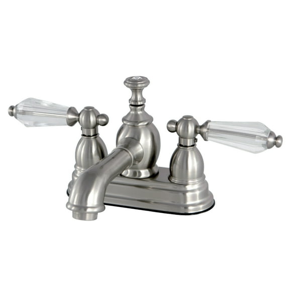 Kingston Brass KS7008WLL 4 in. Centerset Bathroom Faucet, Brushed Nickel
