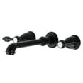 thumbnail image 1 of Kingston Brass KS7020TAL Tudor Two-Handle Wall Mount Roman Tub Faucet, Matte Black, 1 of 6