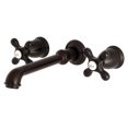 thumbnail image 1 of Kingston Brass KS7025AX English Country Two-Handle Wall Mount Roman Tub Faucet, Oil Rubbed Bronze, 1 of 5