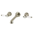 thumbnail image 1 of Kingston Brass KS7028BEX Essex Two-Handle Wall Mount Roman Tub Faucet, Brushed Nickel, 1 of 4