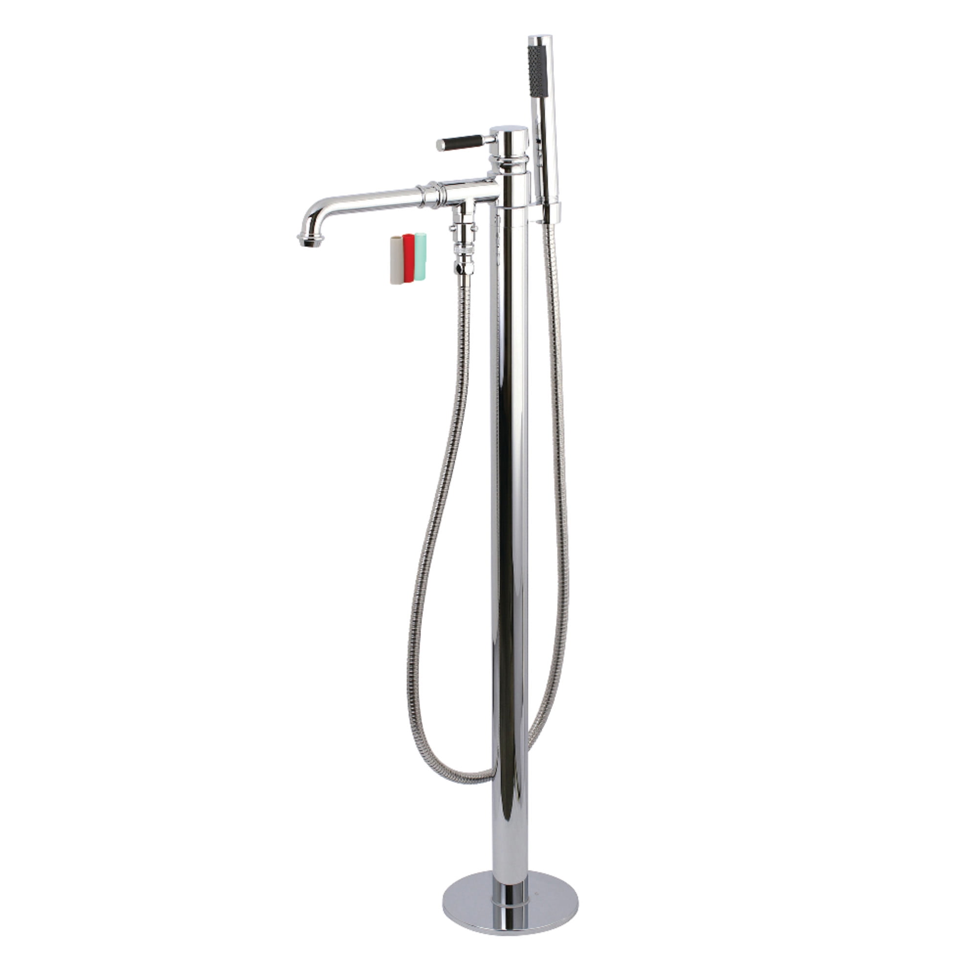 Kingston Brass KS7031DKL Kaiser Freestanding Tub Faucet with Hand Shower, Polished Chrome