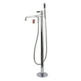 thumbnail image 1 of Kingston Brass KS7031DKL Kaiser Freestanding Tub Faucet with Hand Shower, Polished Chrome, 1 of 8