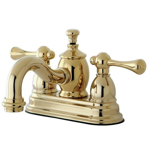 Kingston Brass KS7102BL 4 in. Centerset Bathroom Faucet, Polished Brass