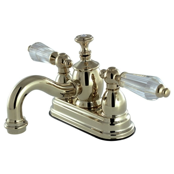 Kingston Brass KS7102WLL 4 in. Centerset Bathroom Faucet, Polished Brass