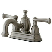 Kingston Brass KS7108FL 4 in. Centerset Bathroom Faucet, Brushed Nickel