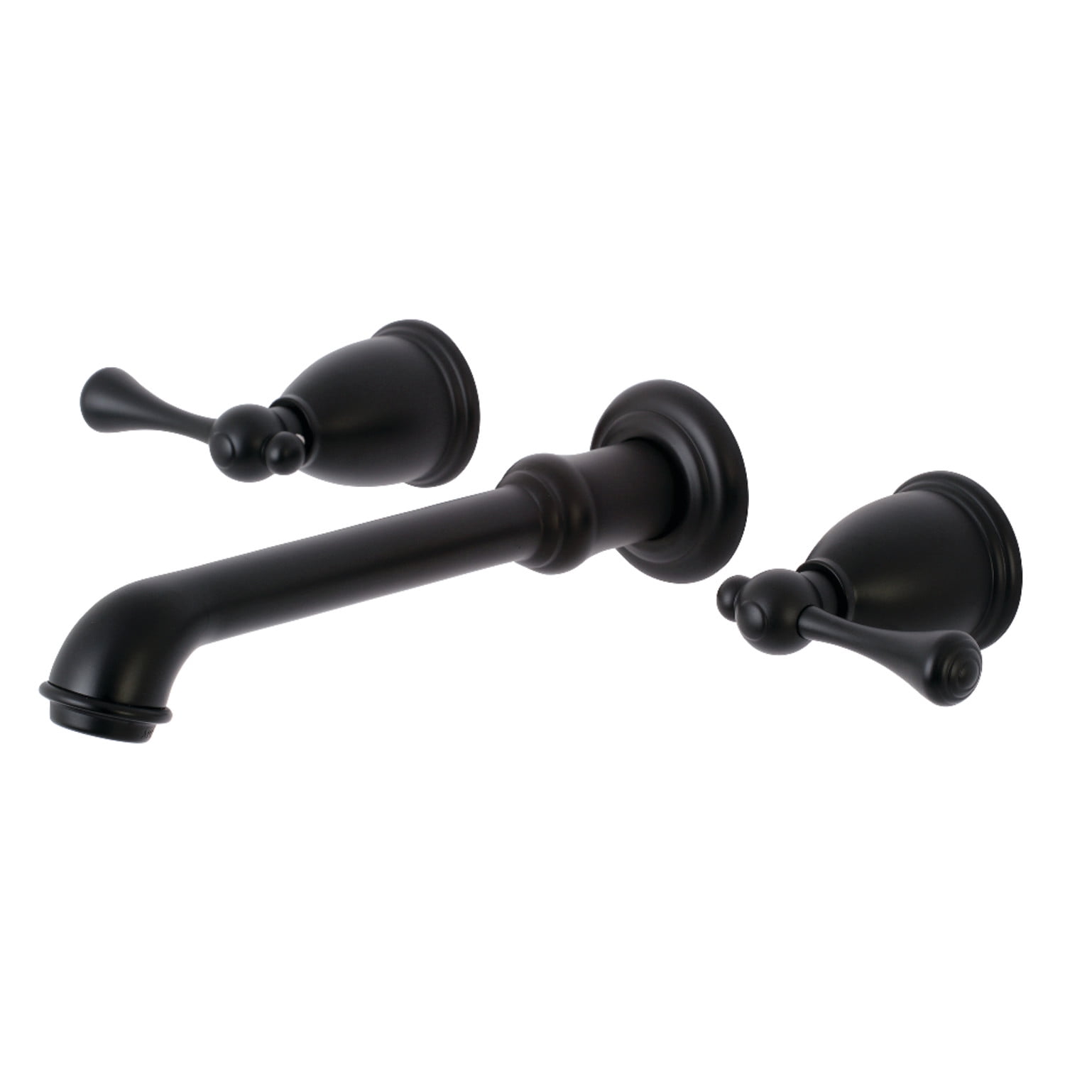 Kingston Brass KS7120BL 8" Center Wall Mount Bathroom Faucet, Matte Black