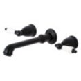 thumbnail image 1 of Kingston Brass KS7120PL 8" Center Wall Mount Bathroom Faucet, Matte Black, 1 of 4