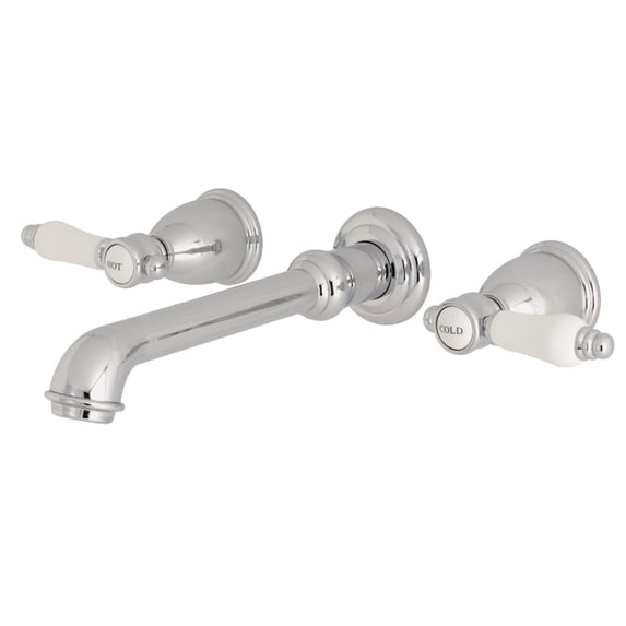 Kingston Brass KS7121BPL Wall Mount Bathroom Faucet, Polished Chrome