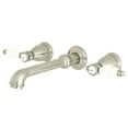 thumbnail image 1 of Kingston Brass KS7128BPL BelAir Two-Handle Wall Mount Bathroom Faucet, Brushed Nickel, 1 of 2