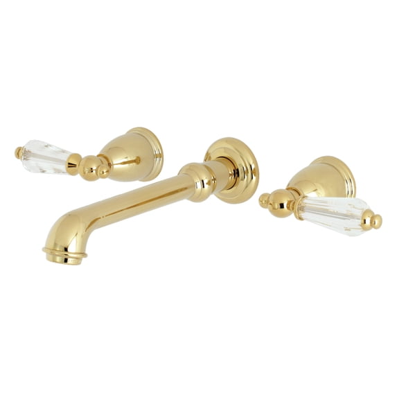 Kingston Brass KS7128WLL Wilshire Two-Handle Wall Mount Bathroom Faucet, Brushed Nickel