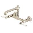 thumbnail image 1 of Kingston Brass KS7246PL Wall Mount Bathroom Faucet, Polished Nickel, 1 of 2