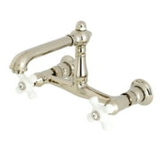 Kingston Brass KS7246PX Wall Mount Bathroom Faucet, Polished Nickel