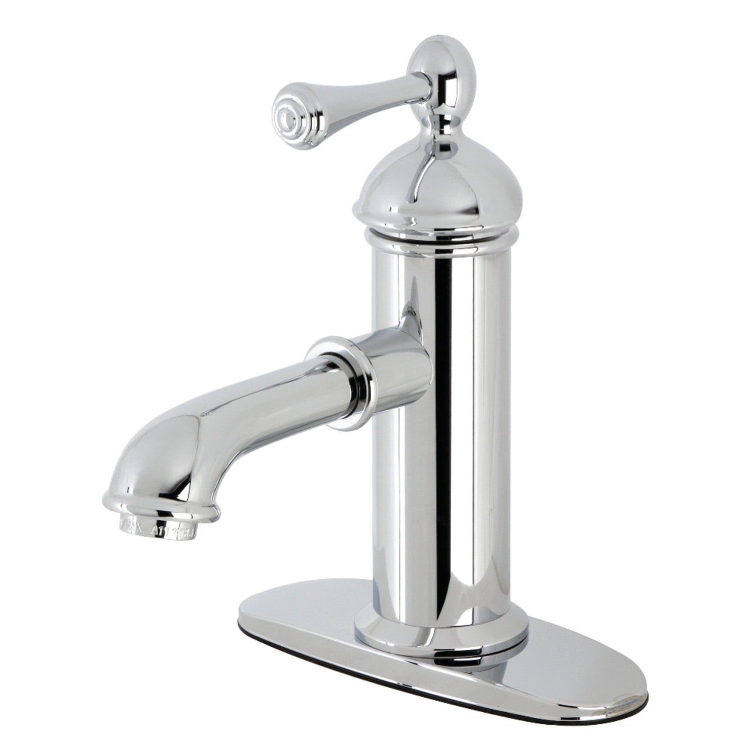 Polished Chrome Single-Handle Bathroom Faucet with Brass Pop-Up