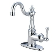 Kingston Brass KS7491BL English Vintage One-Handle 1-Hole Deck Mount Bar Faucet in Polished Chrome