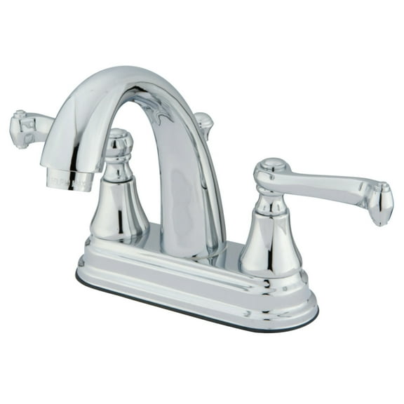 Kingston Brass English Vintage Two Handle 4" Centerset Lavatory Faucet with Brass Pop-up