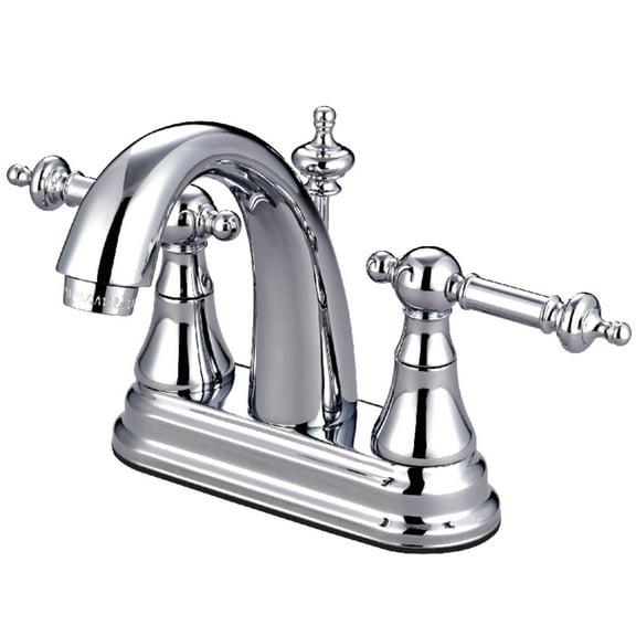 Kingston Brass KS7611TL Templeton 4 in. Centerset Bathroom Faucet, Polished Chrome