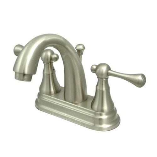 Kingston Brass English Vintage Two Handle 4" Centerset Lavatory Faucet with Brass Pop-up