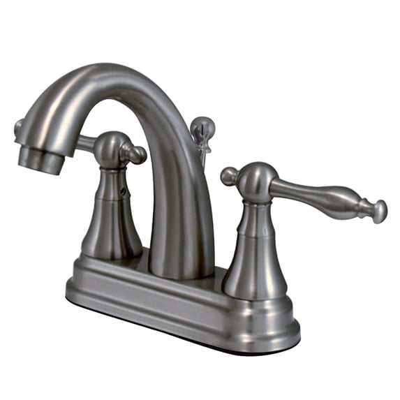 Kingston Brass Normandy Two Handle 4" Centerset Lavatory Faucet with Brass Pop-up