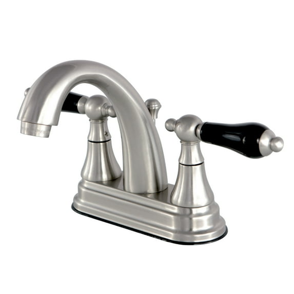 Kingston Brass KS7618PKL 4 in. Centerset Bathroom Faucet, Brushed Nickel