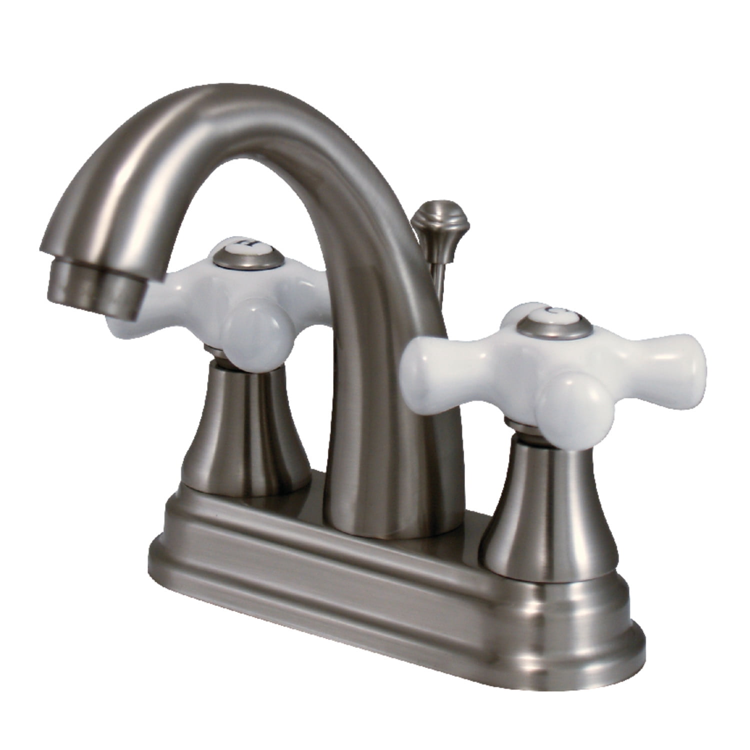 Kingston Brass KS7618PX 4 in. Centerset Bathroom Faucet, Brushed Nickel