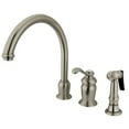 thumbnail image 1 of Kingston Brass Templeton Single Handle High Spout Kitchen Faucet with Brass Spra, 1 of 2