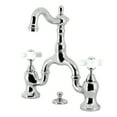 thumbnail image 1 of Kingston Brass KS7971PX English Country Bridge Bathroom Faucet with Brass Pop-up, Polished Chrome, 1 of 7
