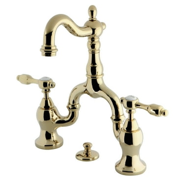 Kingston Brass KS7972TAL Bridge Bathroom Faucet, Polished Brass