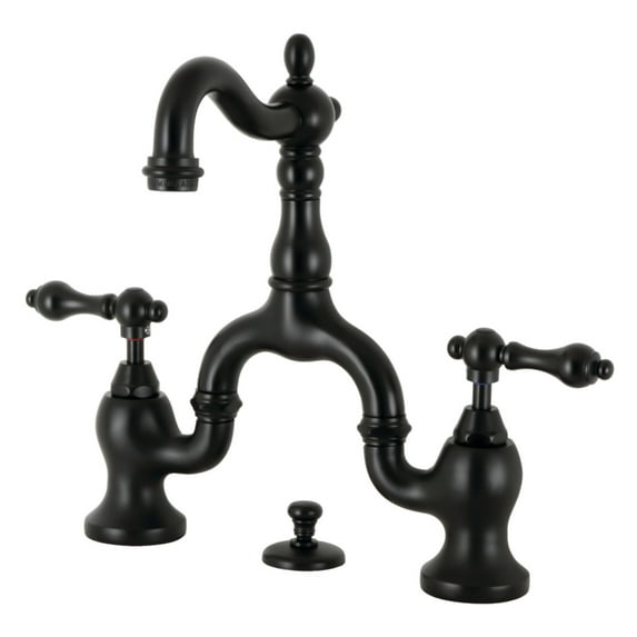 Kingston Brass KS7995AL English Country Bathroom Bridge Mounted Faucet, Oil Rubbed Bronze