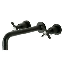 Kingston Brass KS8020BEX Essex Two-Handle 3-Hole Wall Mount Roman Tub Faucet in Matte Black