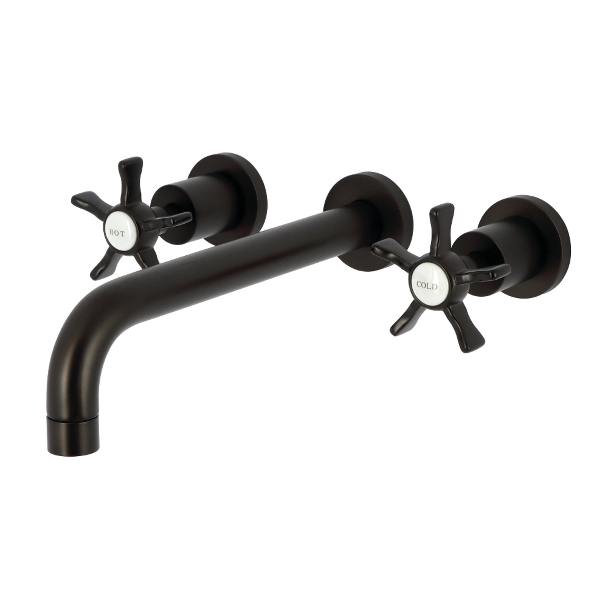 Kingston Brass KS8025NX Hamilton Two-Handle 3-Hole Wall Mount Roman Tub Faucet in Oil Rubbed Bronze