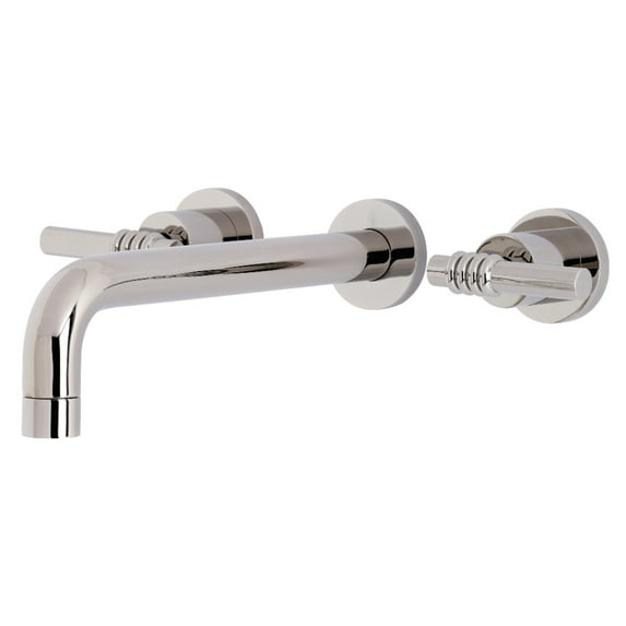 Kingston Brass KS8026ML Milano Two-Handle 3-Hole Wall Mount Roman Tub Faucet in Polished Nickel